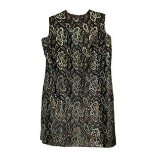 1960s CREATIVE PANTINO technicolor paisley mini shift dress